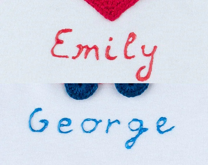 Baby Onesie - Customize with hand crocheted Picture and a baby's Name in 3D paint!