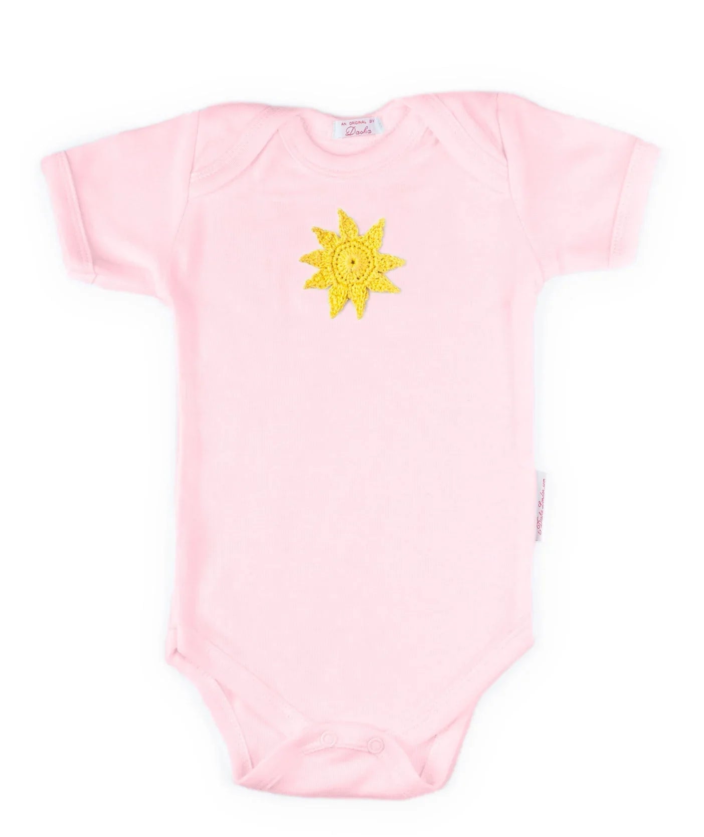 Baby Onesie with Hand-Crocheted Picture