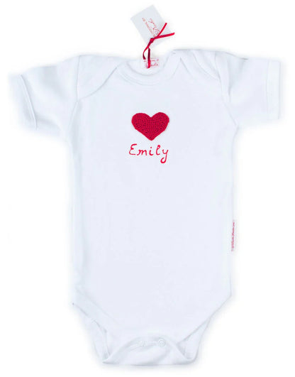 Baby Onesie  - Customize with hand crocheted Picture and a baby's Name in 3D paint!